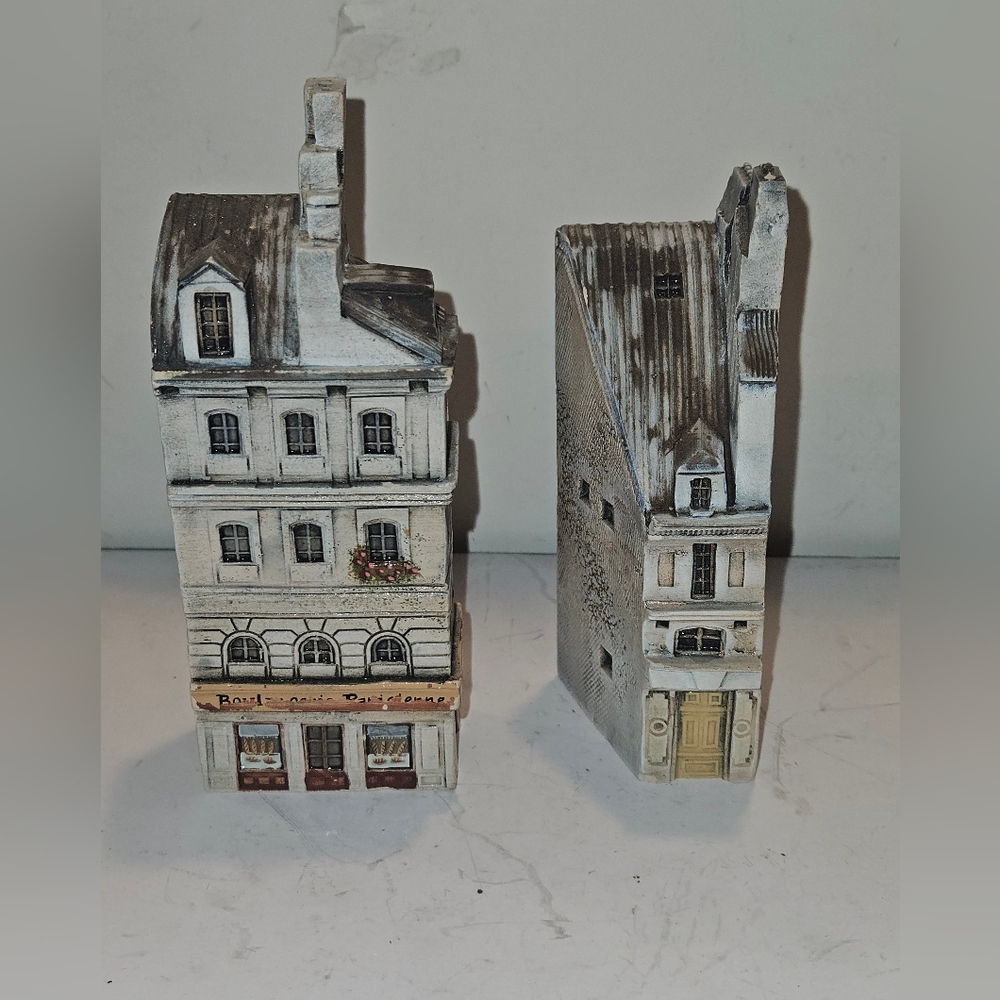 Gault Vintage Miniature Parisian Building Set Of 2